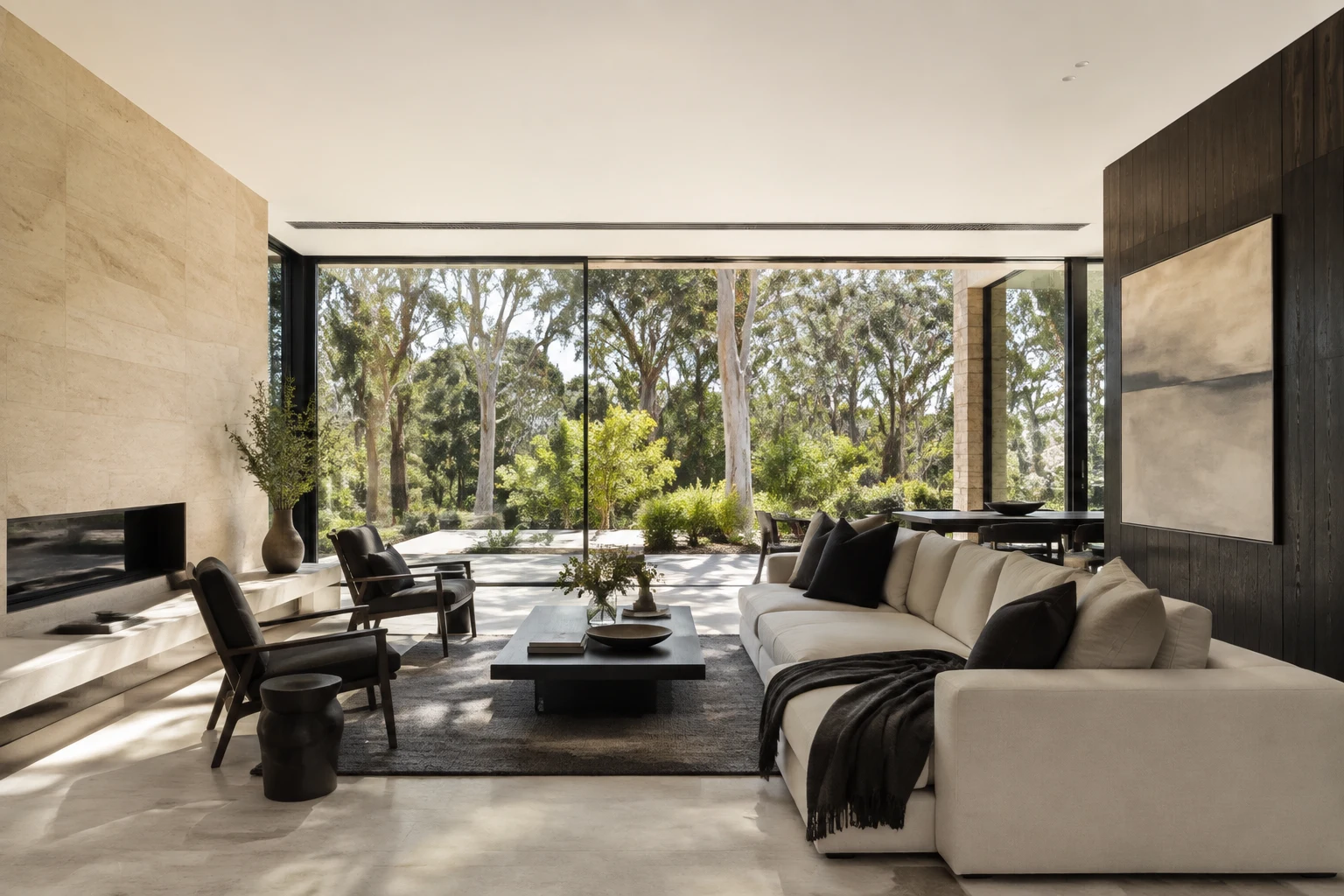 Architectural interior showing discreet ducted ventilation